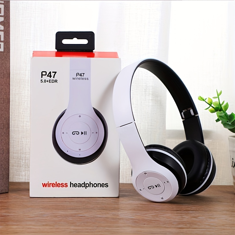 2025 NEW P47 Bluetooth 5.0 Wireless Headphone Foldable HIFI Stereo Bass Earphone Kid Helmet Gift With Mic USB Adaptor For iPhone Game