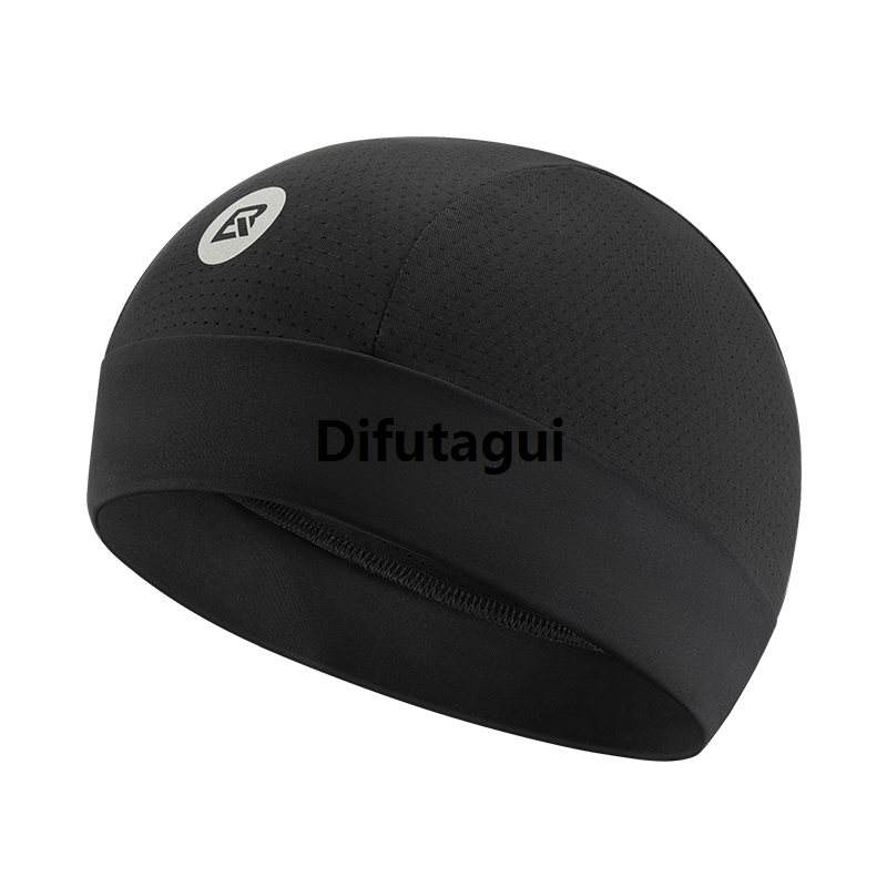 Difutagui ROCKBROS Cycling Skull Cap Breathable Sweat Running Hat Cap Ice Silk Quick Dry Helmet Unisex Riding Hat