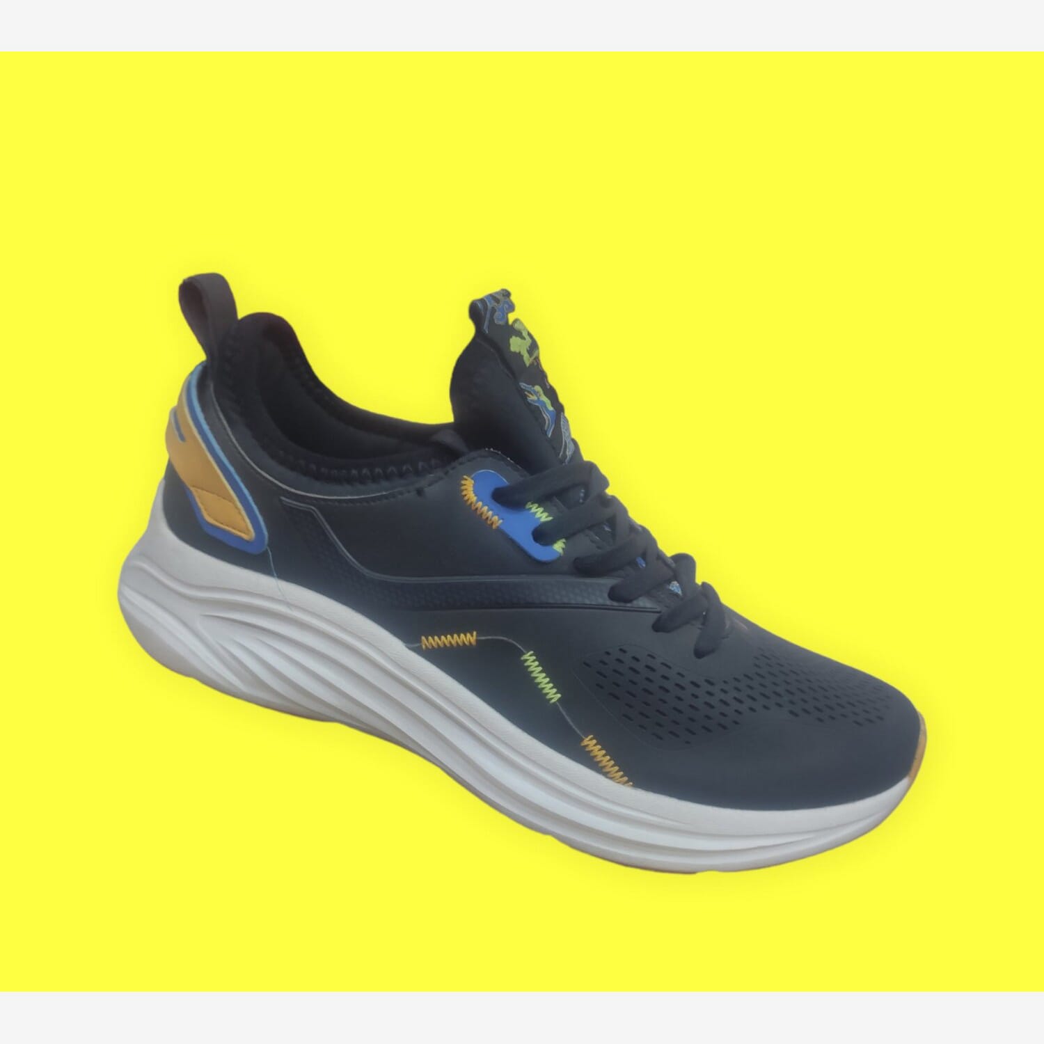 Yearcon Black Sneaker Shoes For Men (M65)