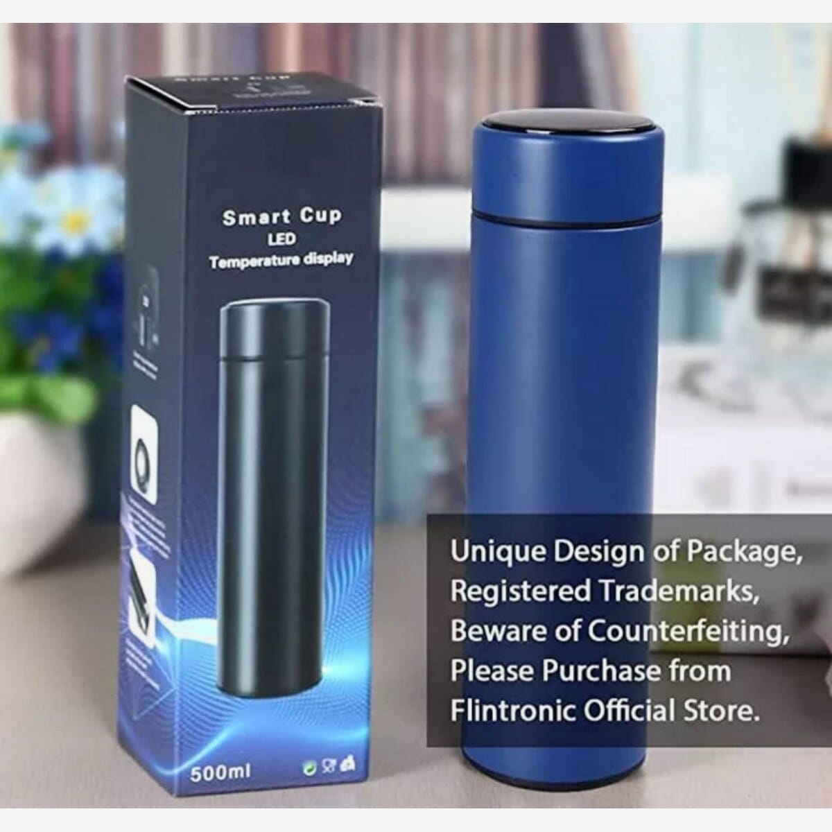 Smart Digital (500ml) Star Printed Stainless Steel Perfect for Hot & Cold Drinks Vacuum Insulated Thermos Water Bottle