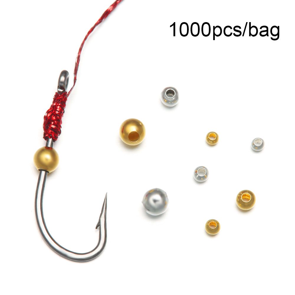 Durable High Quality 2.0mm/2.4mm/3.0mm/4.0mm Silver/Gold Fly Tying Material Fishing Bead Copper Beads Nice-Designed