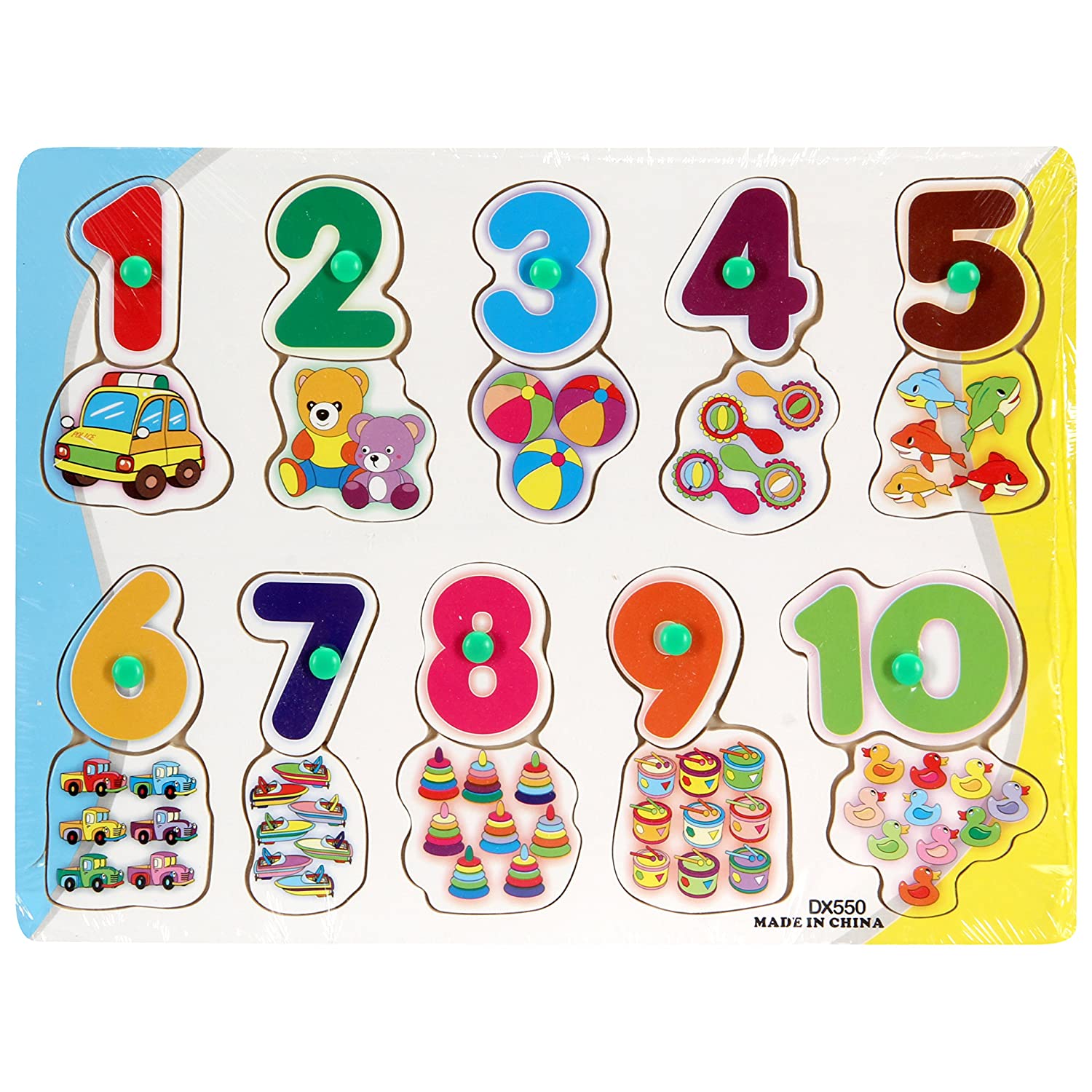 Colorful Wooden Numbers Blocks and Puzzle for Kids Learning And Education
