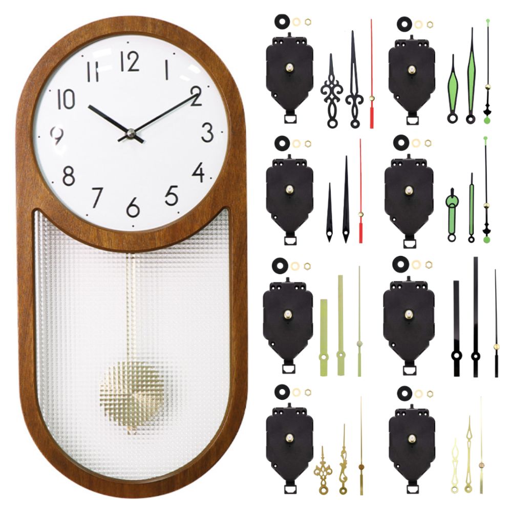 Silent Black Pendulum Clock Movement DIY Accessories Hour/Minute/Second Pointer Clock Hands Kit Tool Replacement Wall Clock Parts