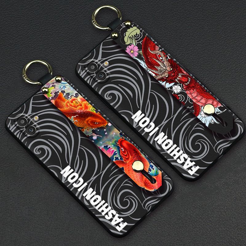 Durable Anti-knock Phone Case For Samsung Galaxy M13 5G/SM-M136B Lanyard Fashion Design ring Anti-dust Shockproof