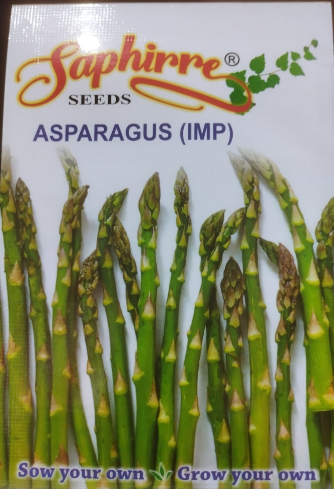99 Mall Offer 1 Packet Saphirre Brand Seeds Asparagus Seeds , Drumstick Herb Seed For Kausi Kheti And Small Garden.By 99 Stores
