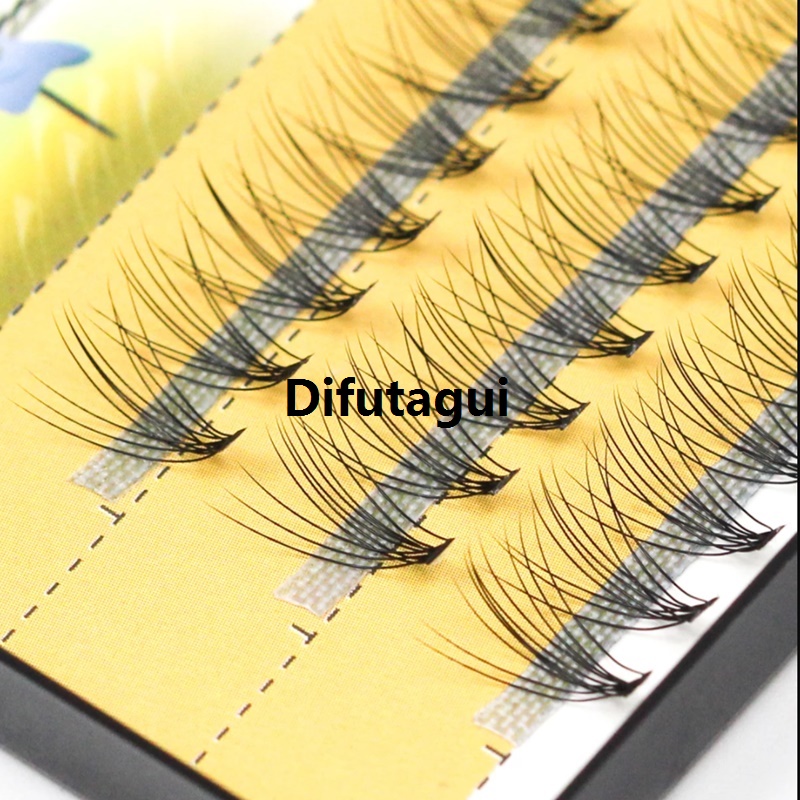 Difutagui 1 box 60 Clusters Mink Lashes 0.1mm Thick Russia Natural Eyelashes Portable C Curl Single Eyelashes Makeup Eyelash extension Wholesale