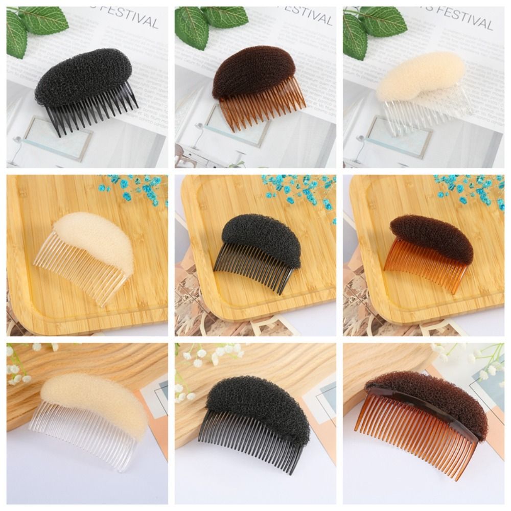 Hair Styling Tool Hair Base Puff Hair Head Cushion Invisible Seamless Sponge Clip Bun Hair Padding DIY Bun Maker Braid Women