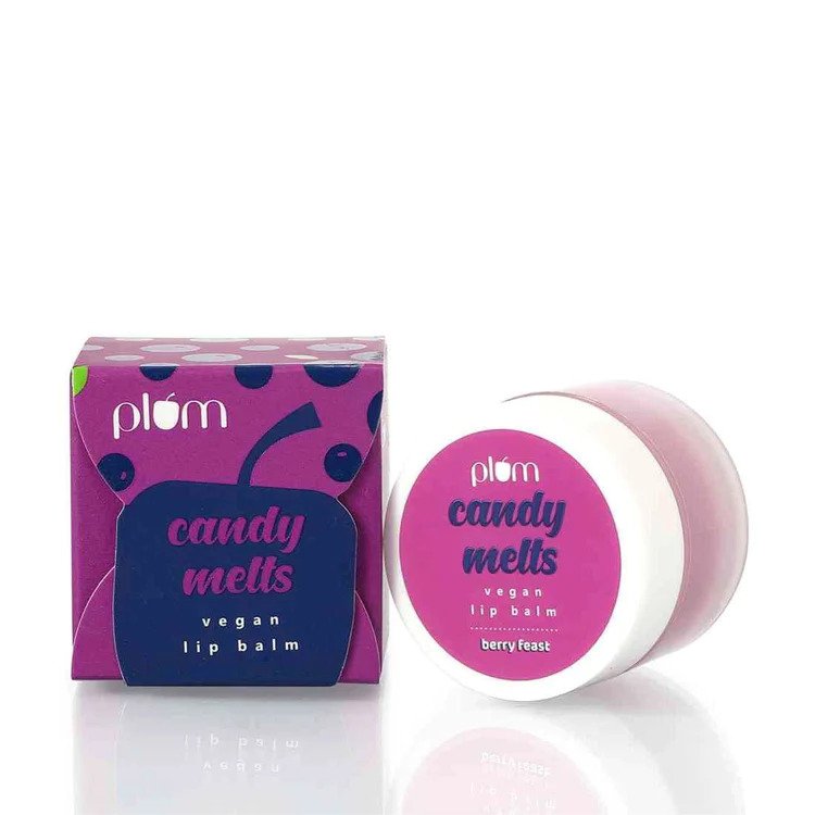 Plum Goodness Candy Melts Vegan Lip Balm Berry Feast 12Gm