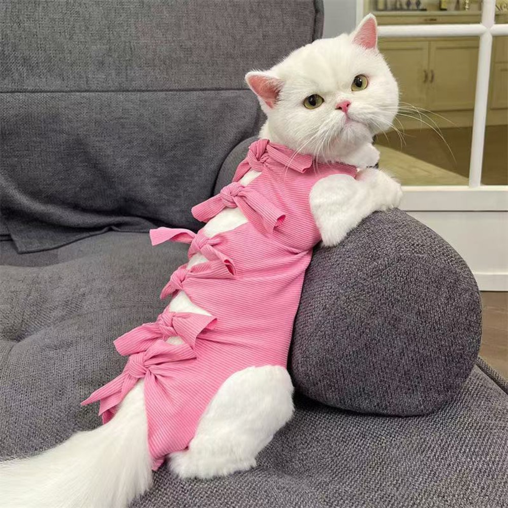 Cute Small/Medium/Large Cat Dog Sterilization Clothing Smooth Breathable Pet Recovery Cloth Comfortable Easy To Wear Pet Weaning Clothes Pet Anti-licking