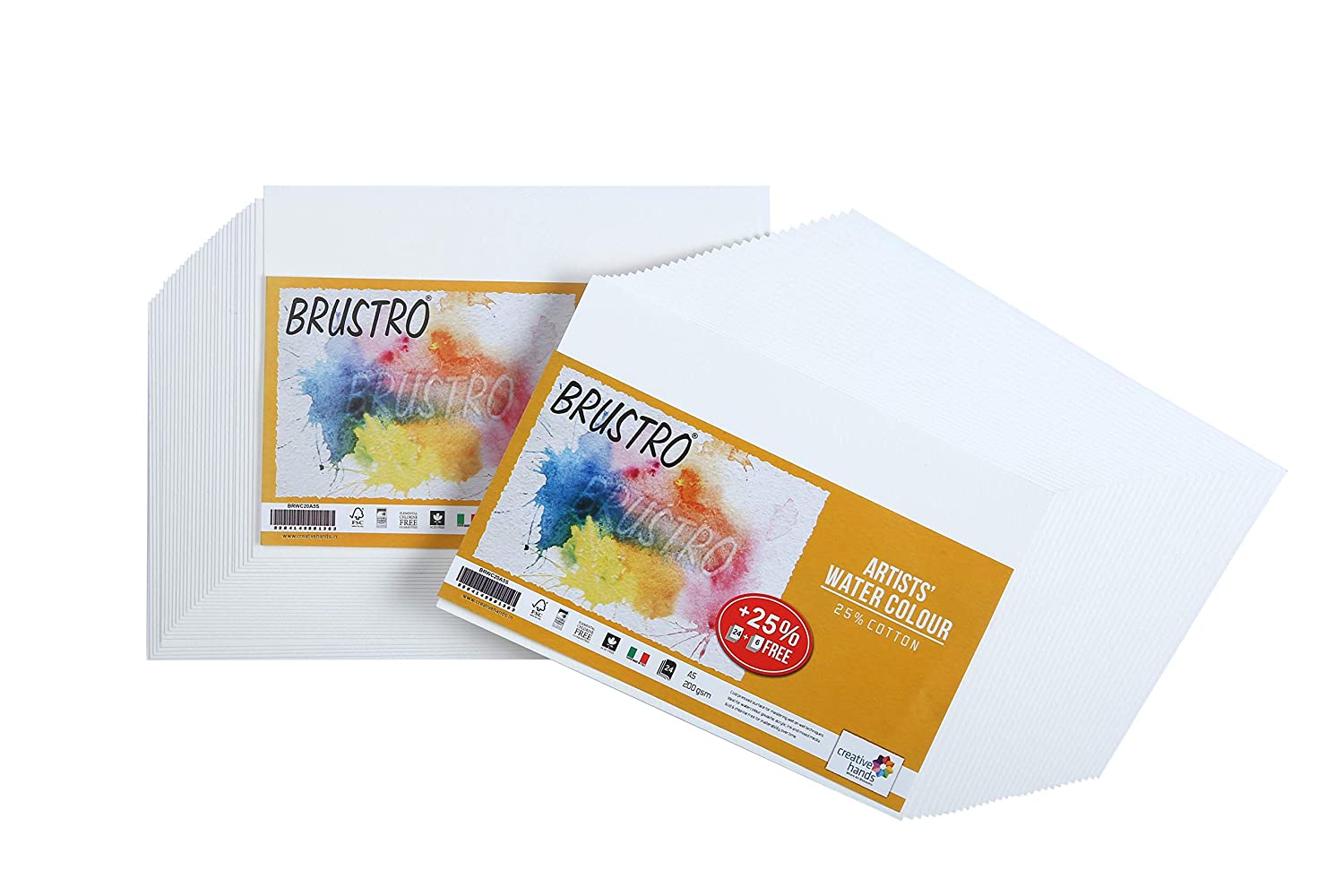 Watercolour Paper 300 GSM A5 (Pack of 18 + 6 Free Sheets) - 25% cotton