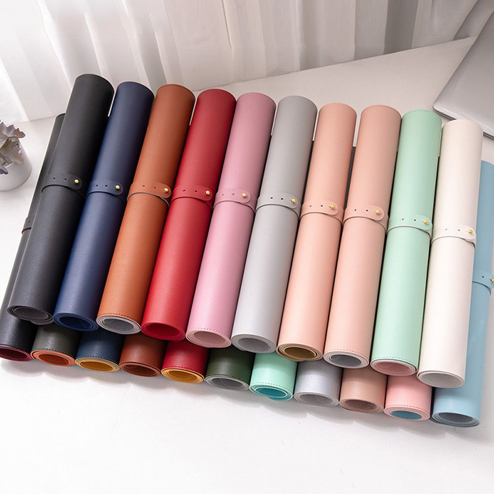 Portable Keyboard Mice Mat Laptop Gaming Waterproof Desk Protective Mat PU Leather Mouse Pad