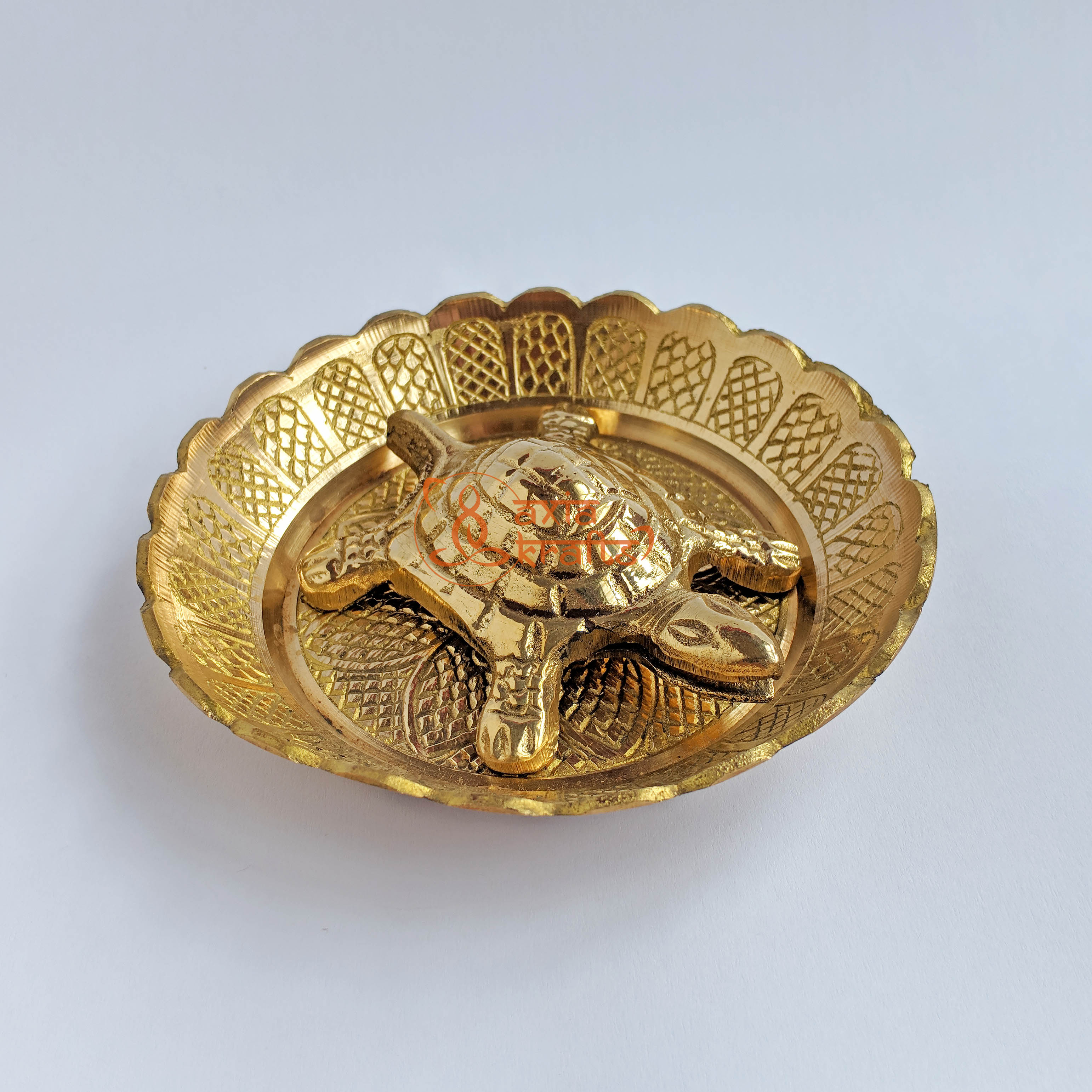 Axia Krafts Goodluck Tortoise | Brass Kaxuwa Set 3no. size