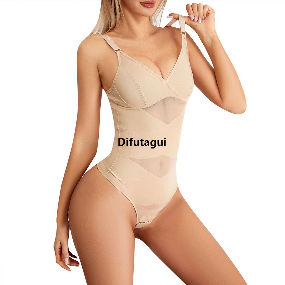 Difutagui Women Thong Shapewear bodysuit for tummy control High Sales promotion Compression Abdomen Reducing Body Shaper Bodysuit