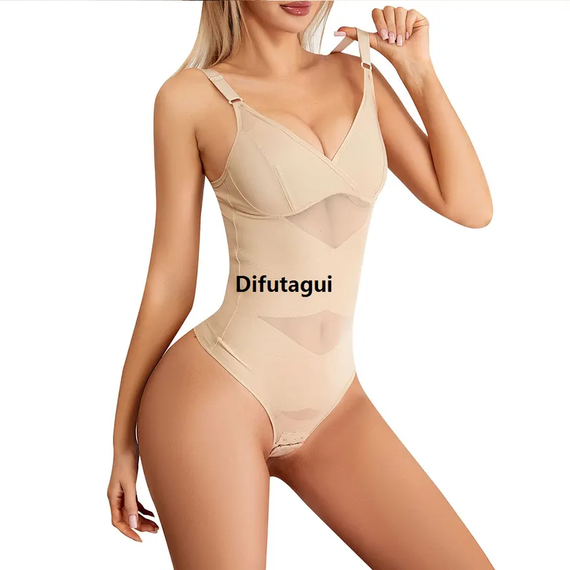 Difutagui Women Thong Shapewear bodysuit for tummy control High Sales promotion Compression Abdomen Reducing Body Shaper Bodysuit