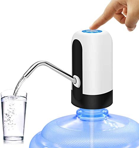 Portable Water Bottle Pump, Universal Electric Water Dispenser With Switch And USB Charging, For Camp Kitchen Workshop Garage