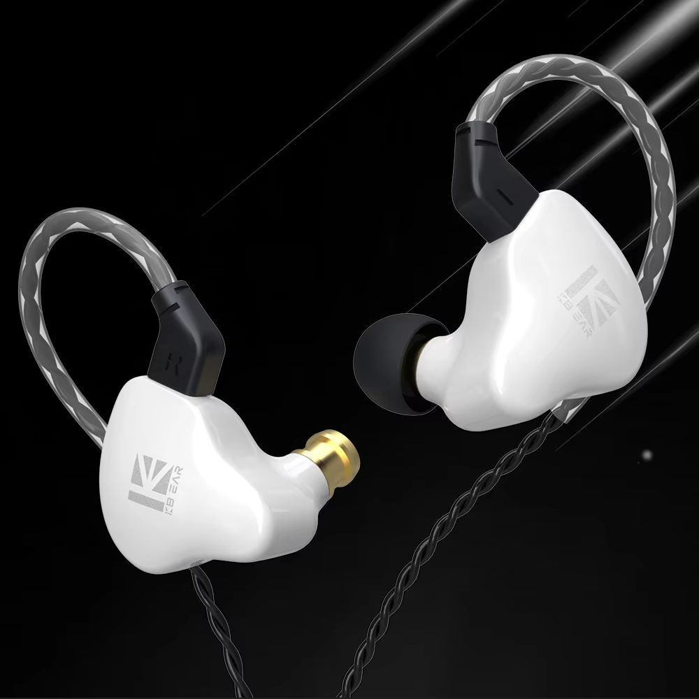 Sutuiying KBEAR KS2 Wired Earphone Dual Magnetic Circuit Dynamic Gaming Headphones Fashion In Ear Monitor Music Earbuds Headset kbear TFZ KS1 IEMs