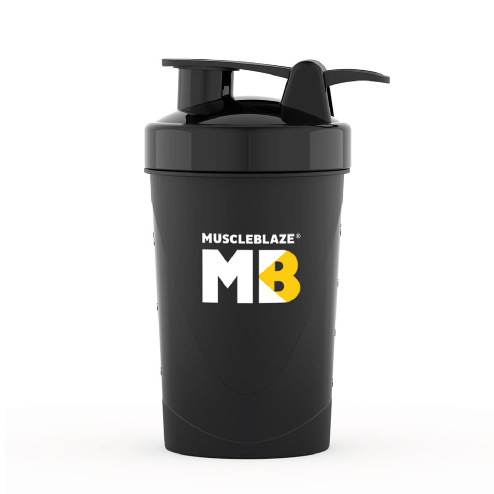 MuscleBlaze Protein Shaker Bottle 500 ml Black