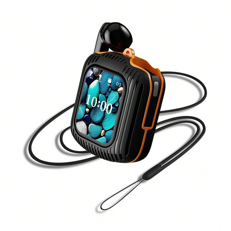 Bluetooth Earphones Multifunctional Earphones Noise Cancelling Bluetooth Earphones Black Orange