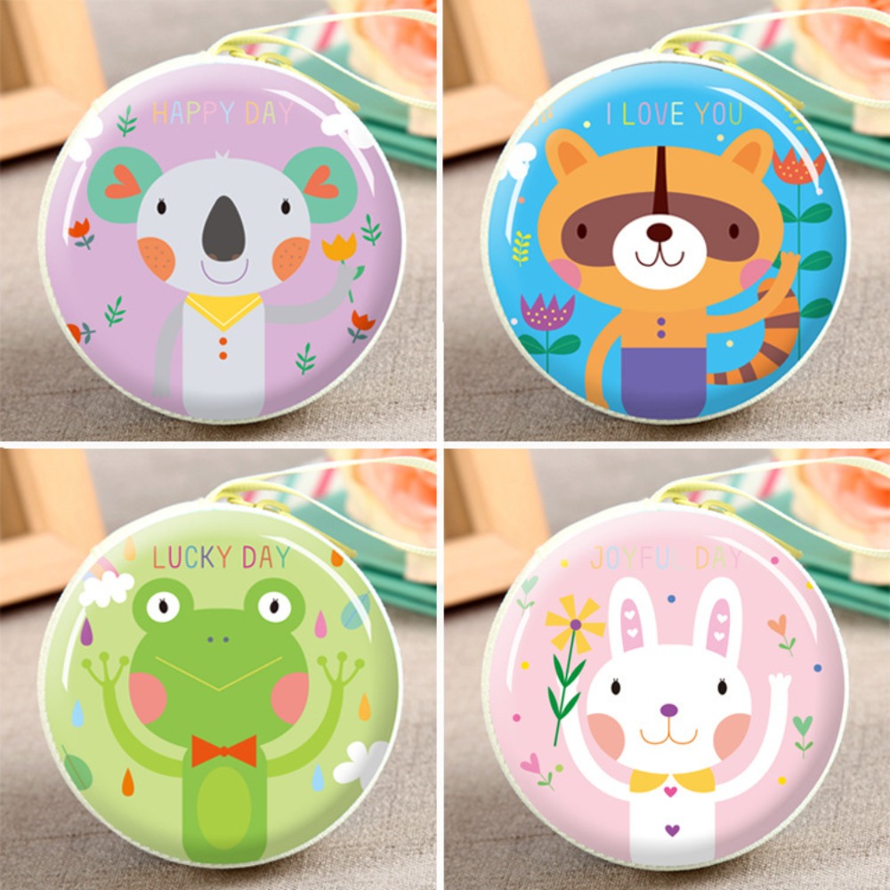 2pcs Kids Girls Wallet Cute Earphone Box Mini Coin Purse Cartoon Tinplate