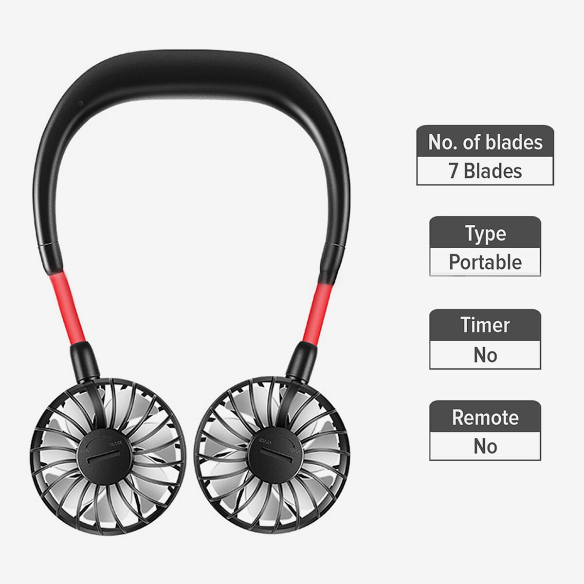 Usb Portable Fan Hands-Free Neck Fan Hanging Charging Mini Portable Sports Fans 3 Gears Usb Air Conditioner
