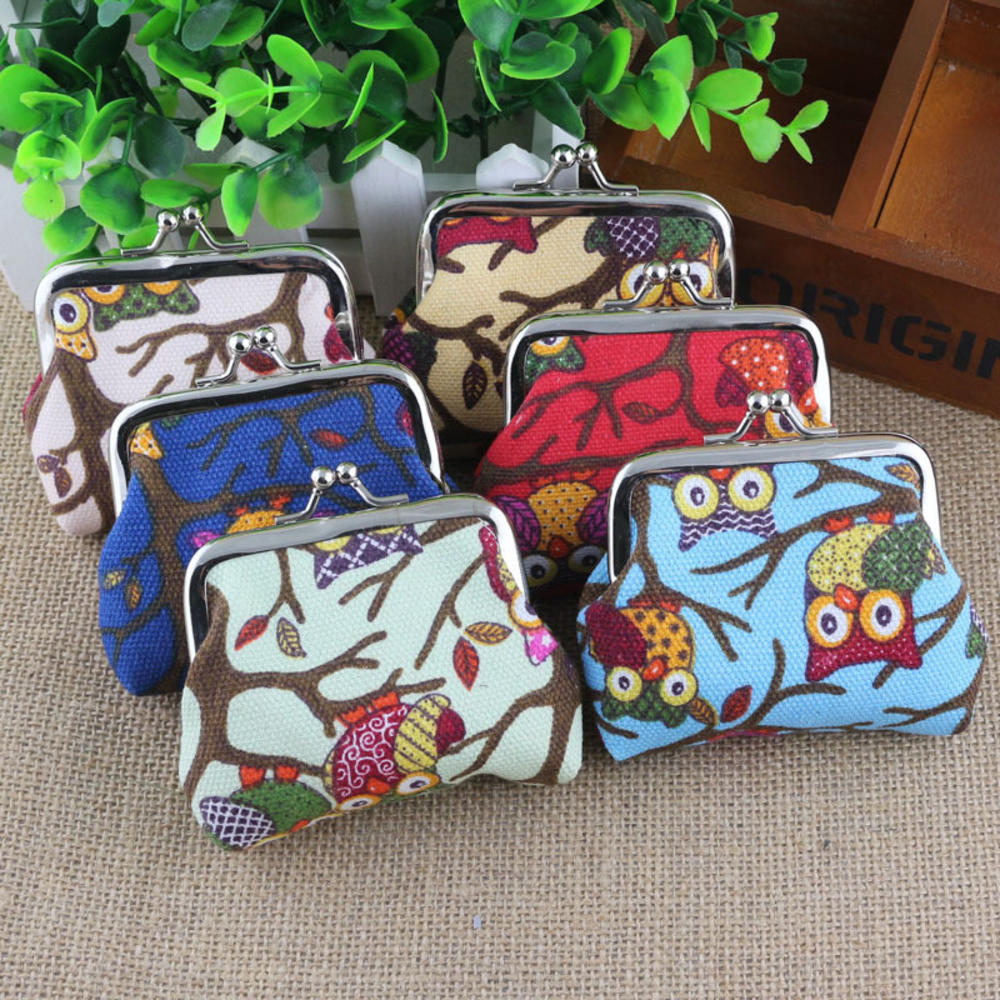 Small size Canvas owl cartoon coin bag South Korean origin Coin wallet Cute design Canvas material for Gift for owl lovers Travel accessory