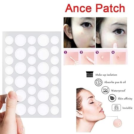 1 Packet Transparent Acne Patches - Waterproof Overnight Solution for Active Acne, Oil Control & Fast Absorption -