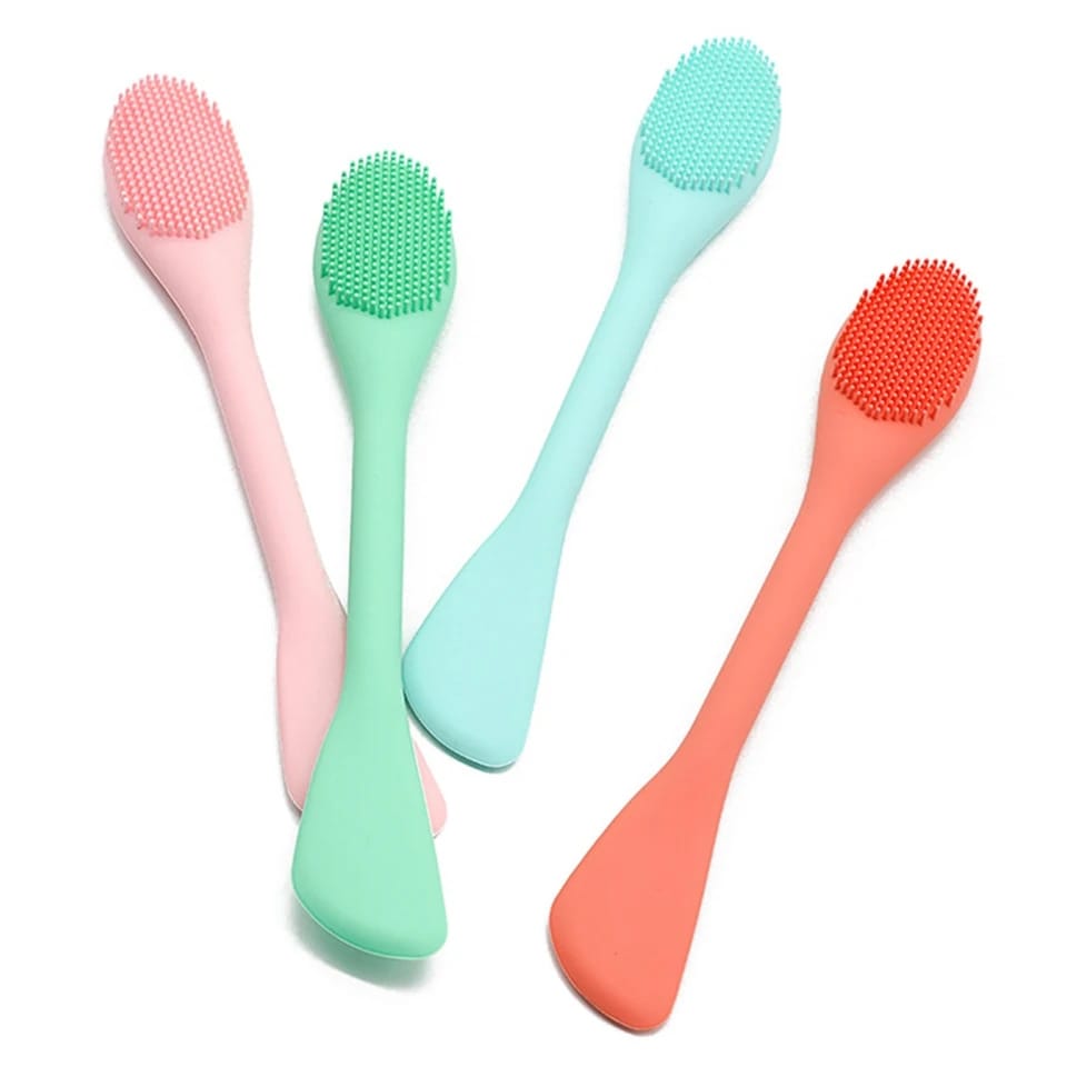 Double-Ended Silicone Face Cleansing Brush Face Applicator Brush Facial Mask Brush Facial Pores Cleaner Brush Beauty Tool