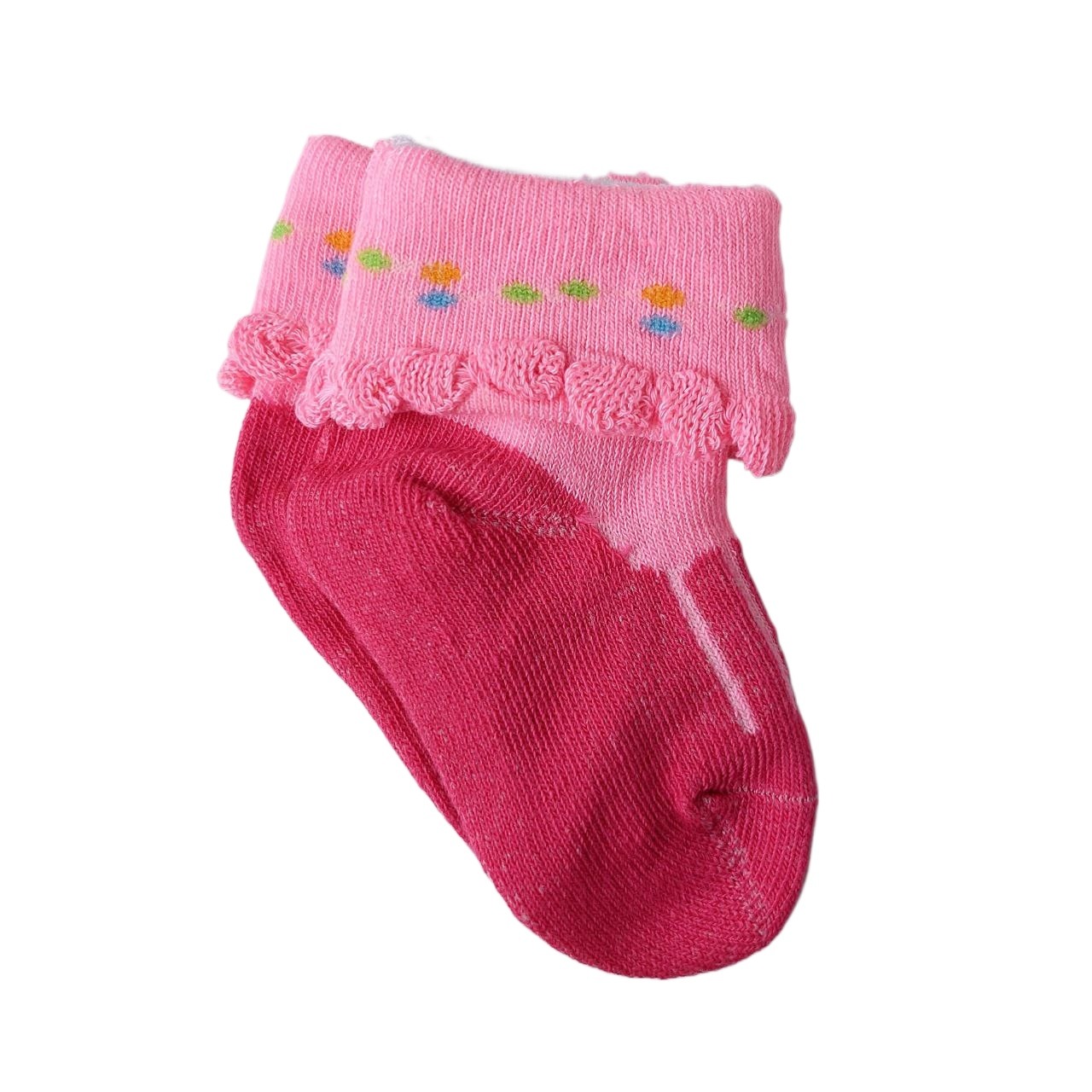 1 Pair Warm Baby Socks Moja For Baby Girl Pink Purple 0-12 Months