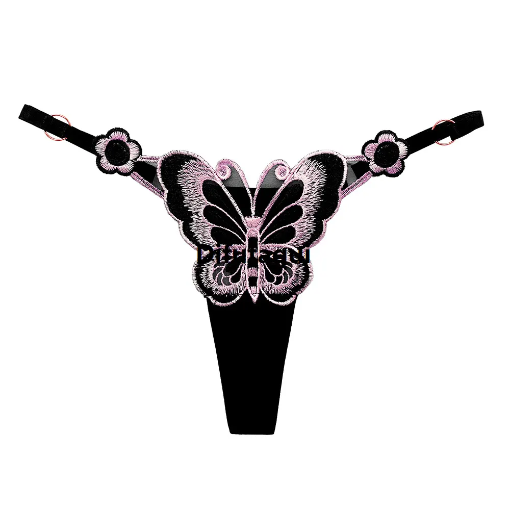 Difutagui SMY 1 PCS String Butterfly Printed Embroidery Women Affordable Thong Intimates Plus Size Low Waist Briefs - image 1