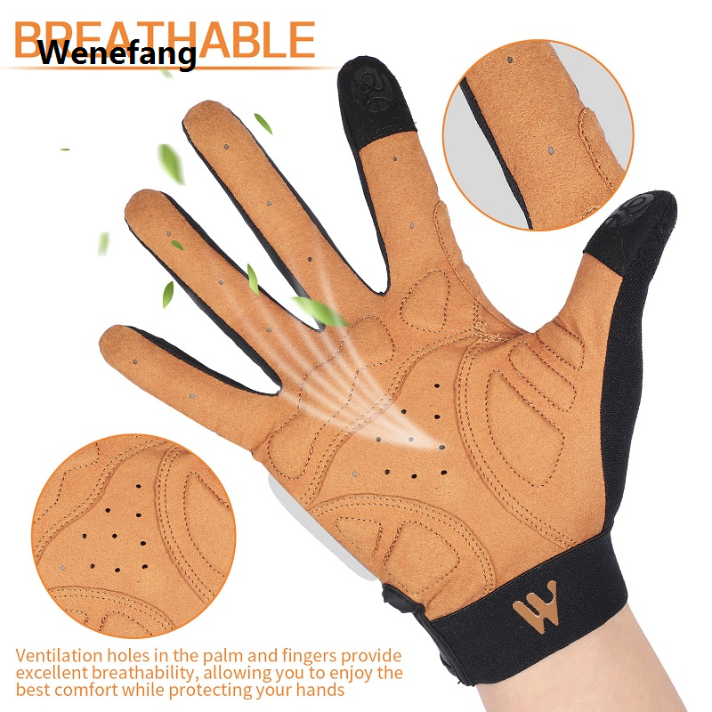 Wenefang WEST BIKING Bicycle Touch Screen Gloves Anti-slip Breathable Men Women MTB Glove Spring Summer Sports Fitness Cycling Gloves