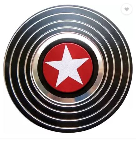 Captain America Shield Fidget Spinner Ultra Speed Metal Wind Spinner Toy (MULTICOLOR)