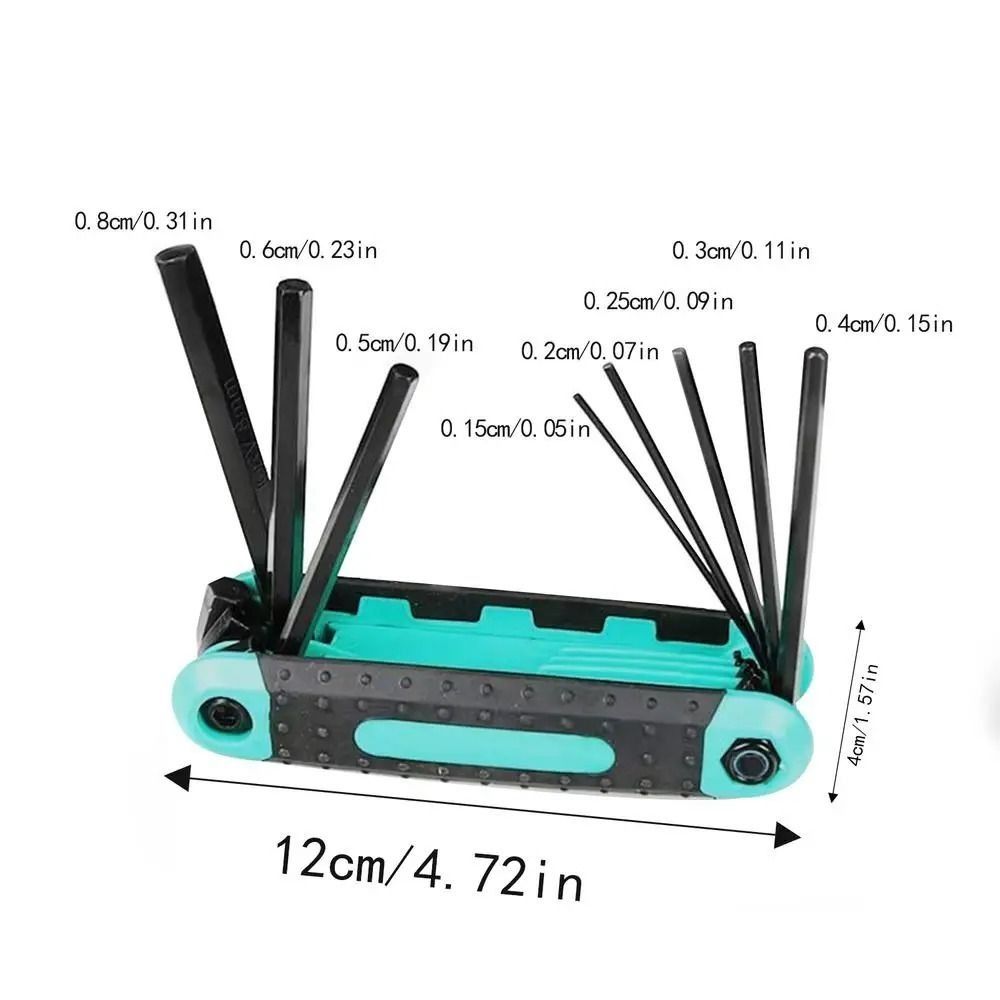 New 8 in 1 Allen Wrench Set Folding Multi-functional Torx Key Set Folding Design Metric Size Allen Key Set DIY Projects
