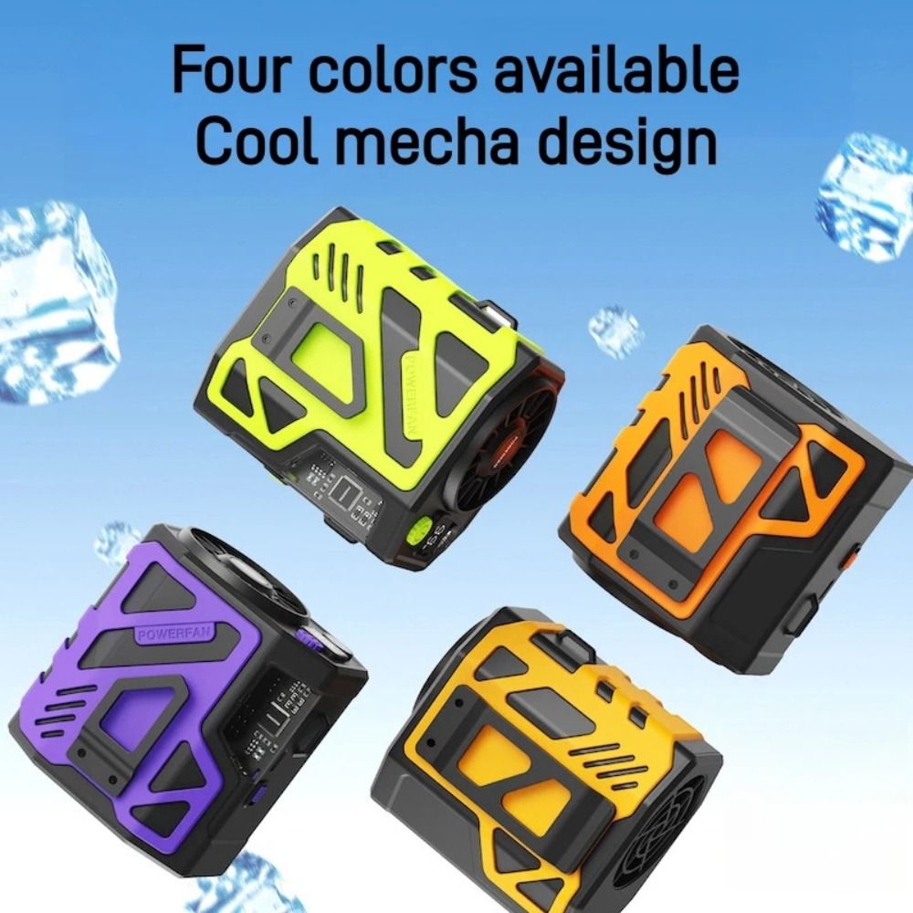 Portable Rechargeable Waist Fan 6000mAh Battery Air Conditioning Fan Waist Clip on Fan Flashlight Cooling Hand Fan Outdoor