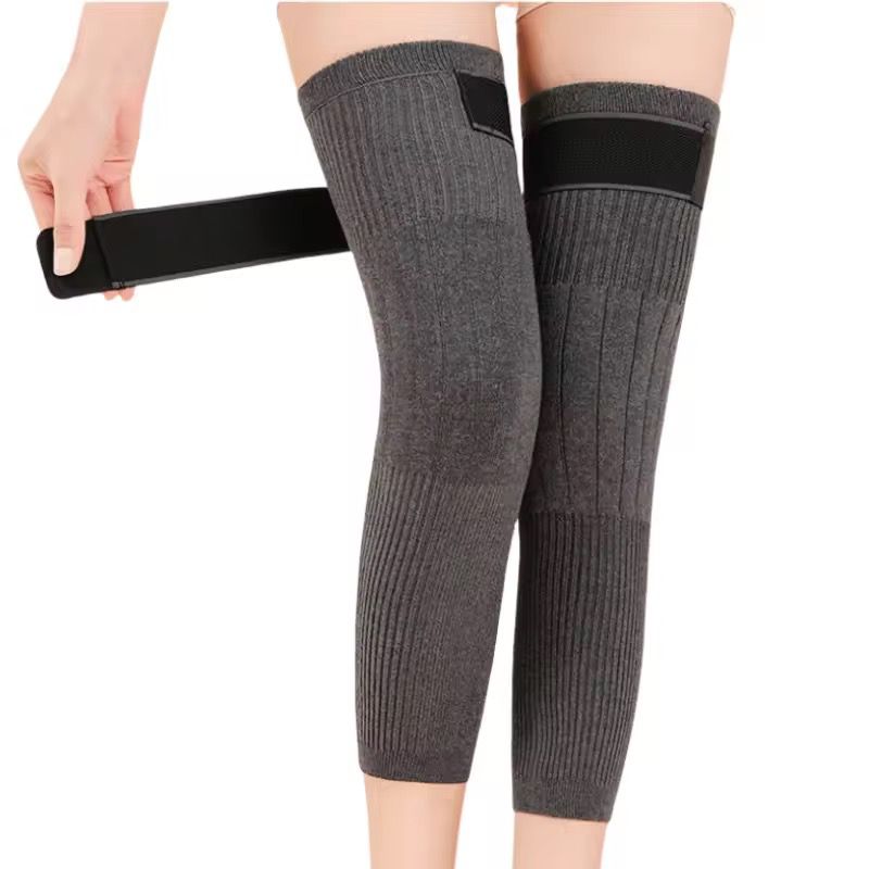 Men Women Thermal Knee Braces Thick Long Leg Warmers Cozy Warm Knee Pads Winter Leg Sleeves Knee Support Leggings Stockings Breathable Windproof Knee Warmers for Arthritis Tendonitis Ski Cycling Run