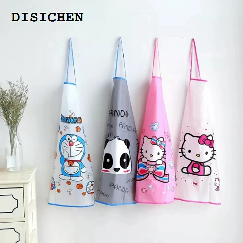 DISICHEN Hot Selling Panda Kitchen Apron Kids Apron Waterproof 44.5*67.5cm BBQ Bib Apron For Women's Cooking Baking Restaurant Workwear Cleaning Tool