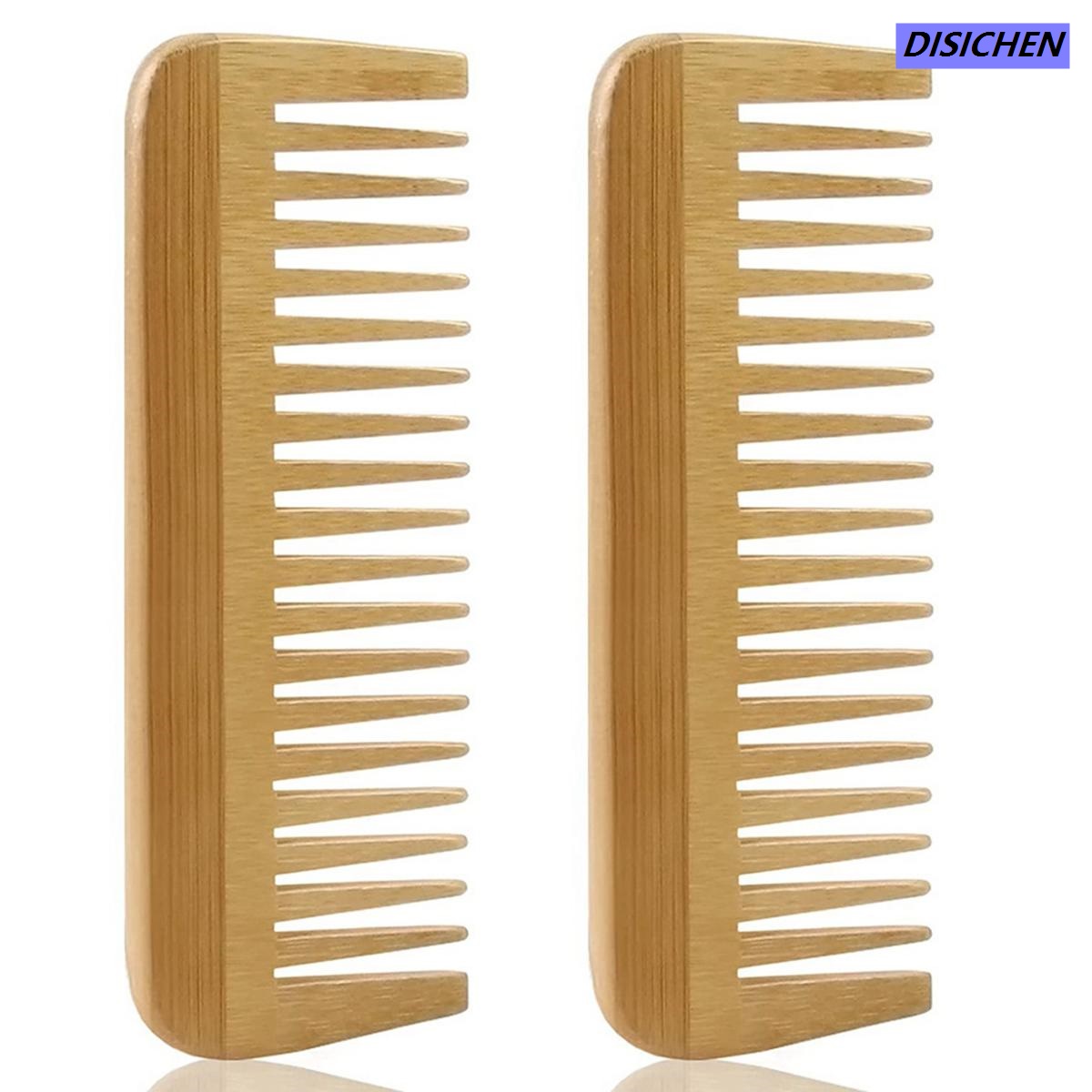 DISICHEN 【The Edge of Beauty】New 2X Thick olid Wood Comb Wide Tooth Comb Portable Maage Anti-tatic Handlele Hairdreing Comb