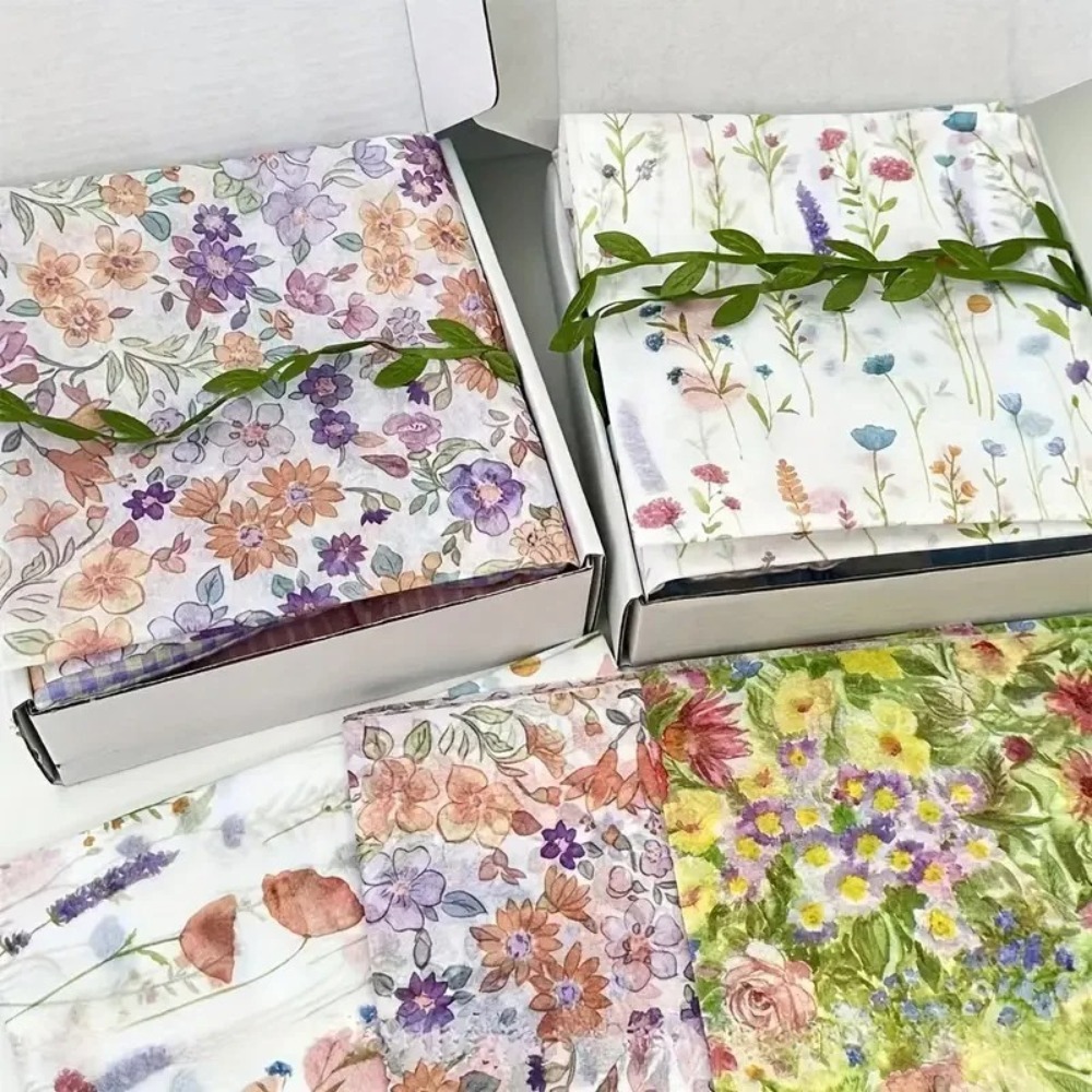 10PCS Baking Hand-rubbed Bowknot Sydney Paper Cotton Texture Flower Wrapping Cotton Paper Gift Wrapping Bowknot Design Hand-Kneaded Paper Festival Gift