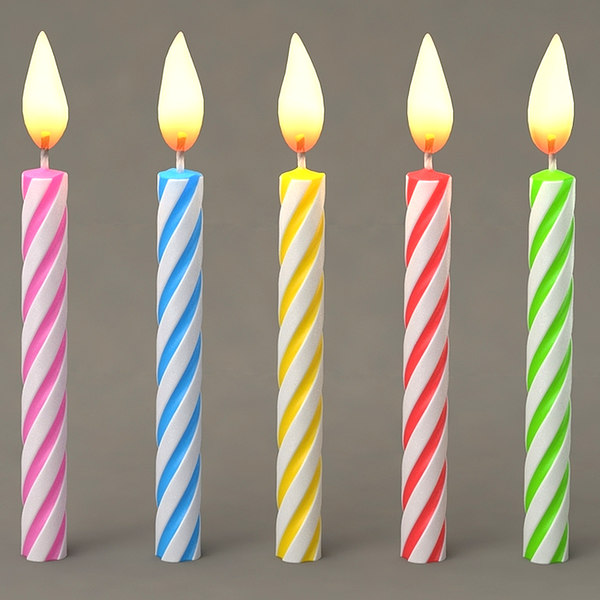 1 Pack Of Mini Thick Candles for Cake Party Candles 11 Piece Set Multicolor