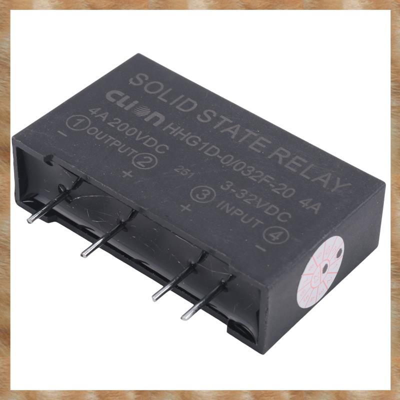 Kqueebee Input 3-32V DC Output 4A 200V DC 4 Pin PCB Solid State Relay HHG1D-0/032F-20