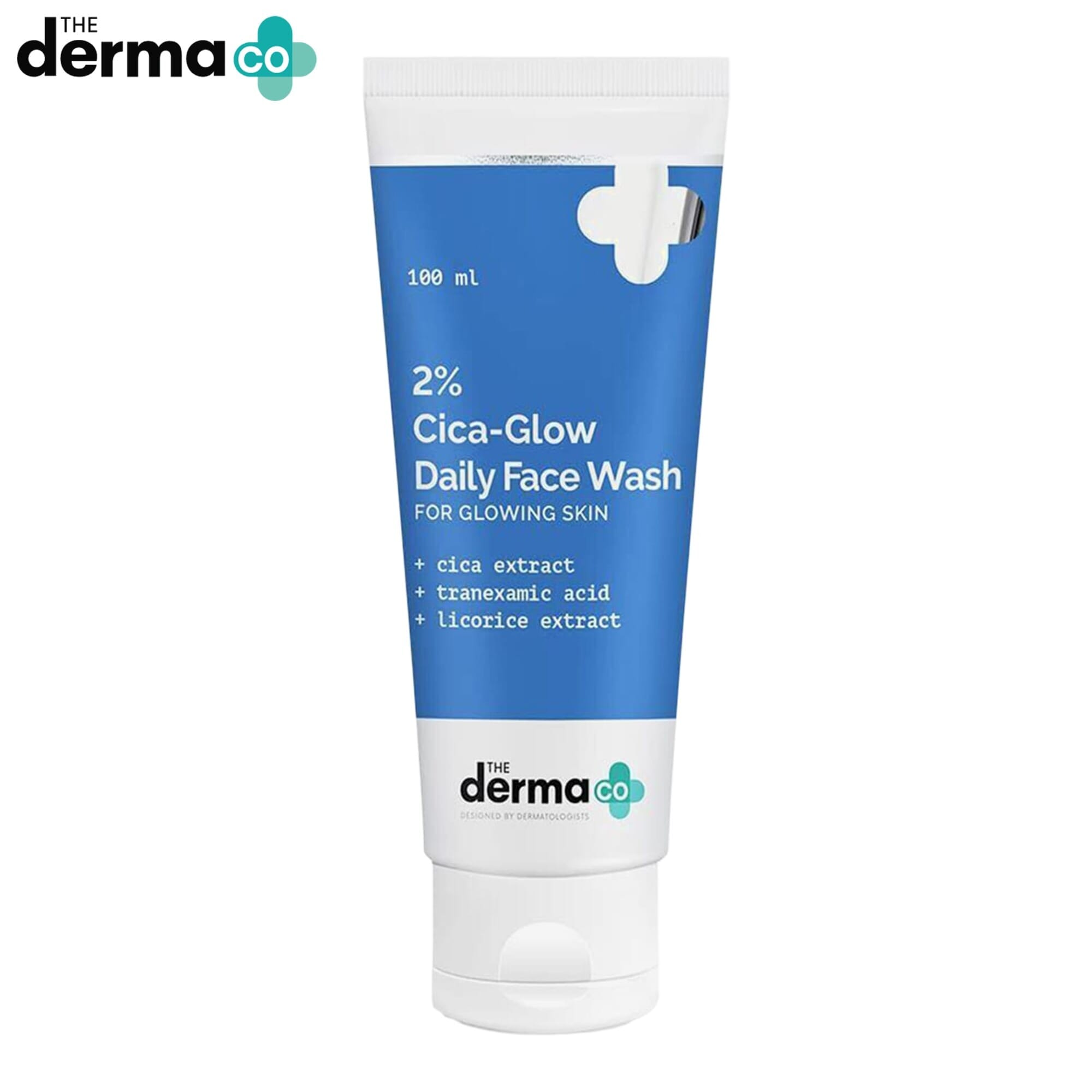 The Derma Co. 2% Cica-Glow Daily Face Wash with Tranexamic Acid & Licorice Extract - 100ml