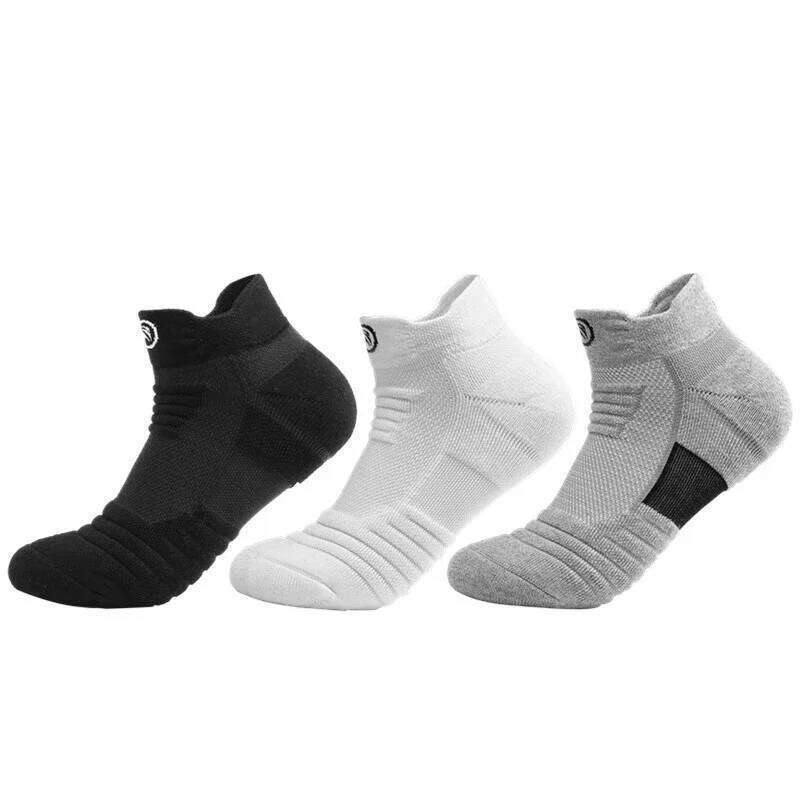 3 Pairs Men Football Basketball Sports Thickened Towel Bottom Breathable Mens Short Mid-tube Designer Socks