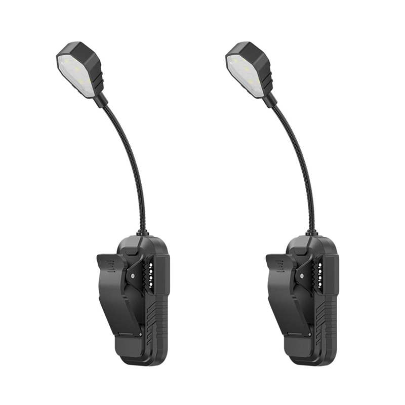 Rechargeable Clip on Light 2PCS Motion Sensor Waterproof Desk Lamp for Reading Light Camping Fishing
