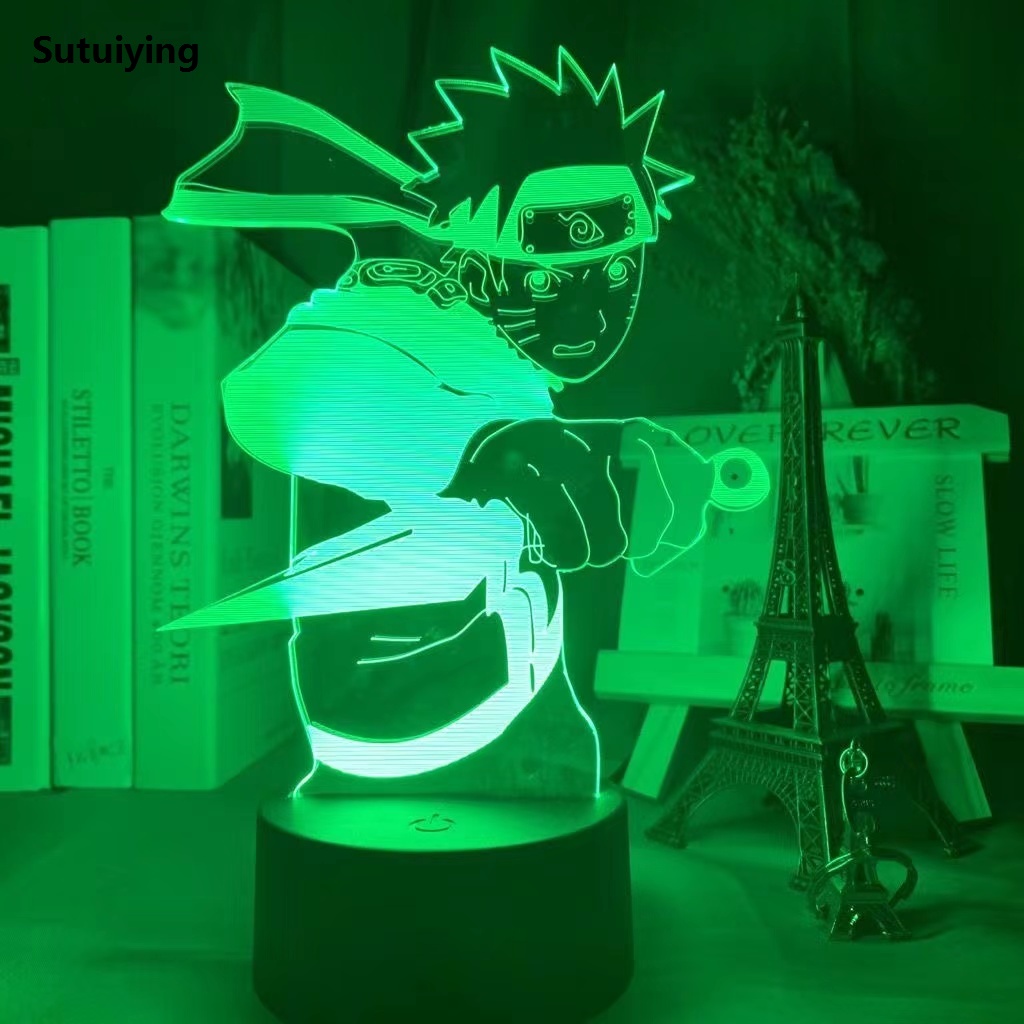 Sutuiying Japanese Anime Naruto Figure 3d Night Lamp Team 4 Shisui Uchiha 2025 New Madara Luminous Acrylic Stand Figure For Kids Child Xmas Gift