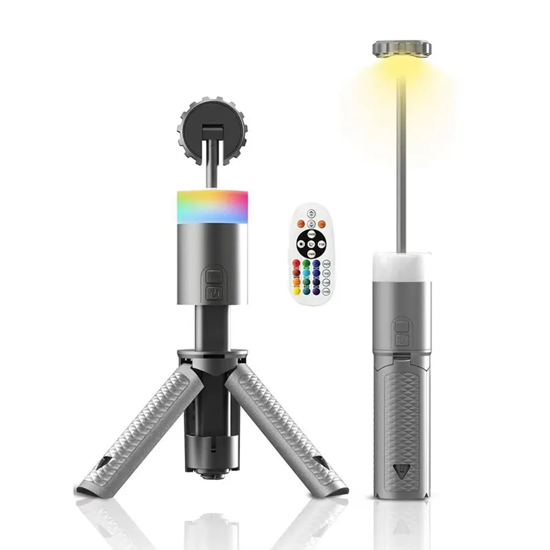 Outdoor Camping Light 6000mAh Rechargeable Telescopic Camping Lantern Portable Tent Lamp with Automatic Triangle Stand