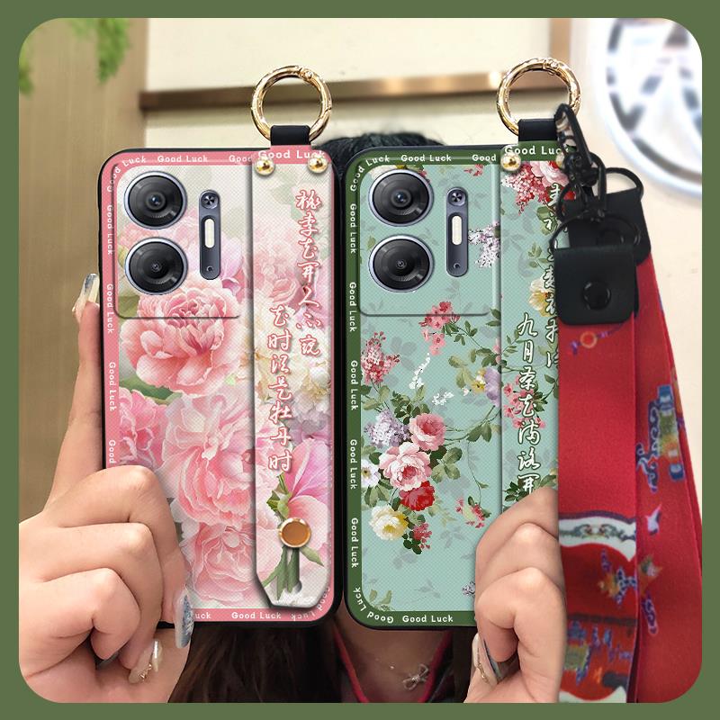 Soft case Durable Phone Case For infinix Hot30 5G/X6832 Chinese style Shockproof protective fashion Anti-dust Wristband