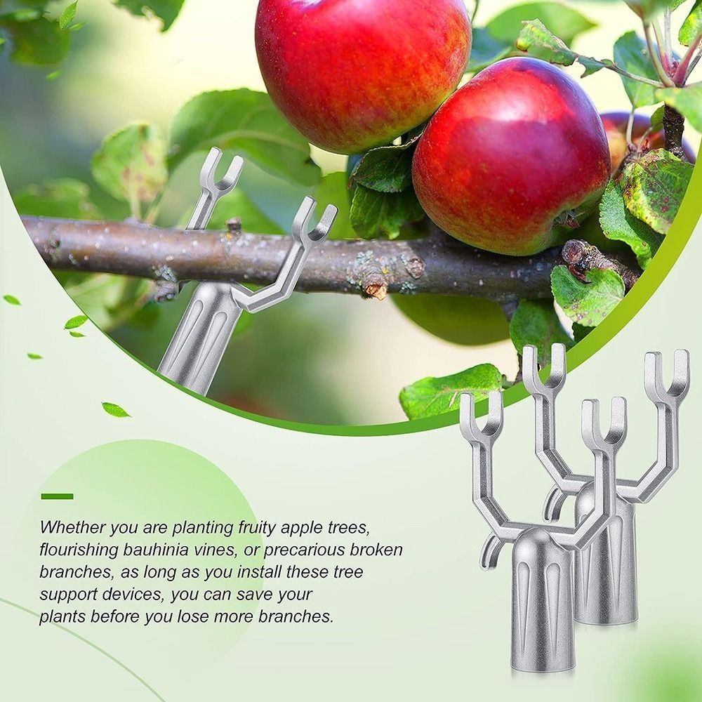 5pcs Practical Aluminum Alloy Branch Crutch Rust-Resistant Durable Tree Branch Support Easy Install Tree Brace Fruits Trees