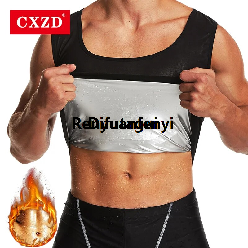 Difutagui CXZD Men Sweat Sauna Vest Waist Trainer Slimming Body Shapers High Fifty percent discount Quality Vest Shapewear Corset Gym Underwear Fat Burn Tank Top