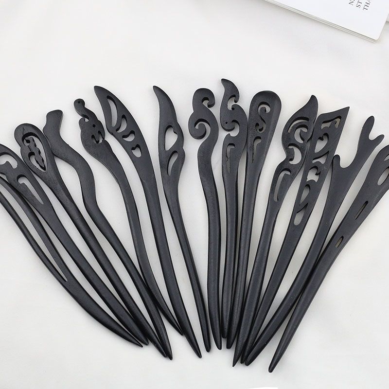 diy Main Body Wooden Hairpin Hair Stick Ancient Costume Hanfu Daily Simple Modern Ancient Style Bun Hair Accessories