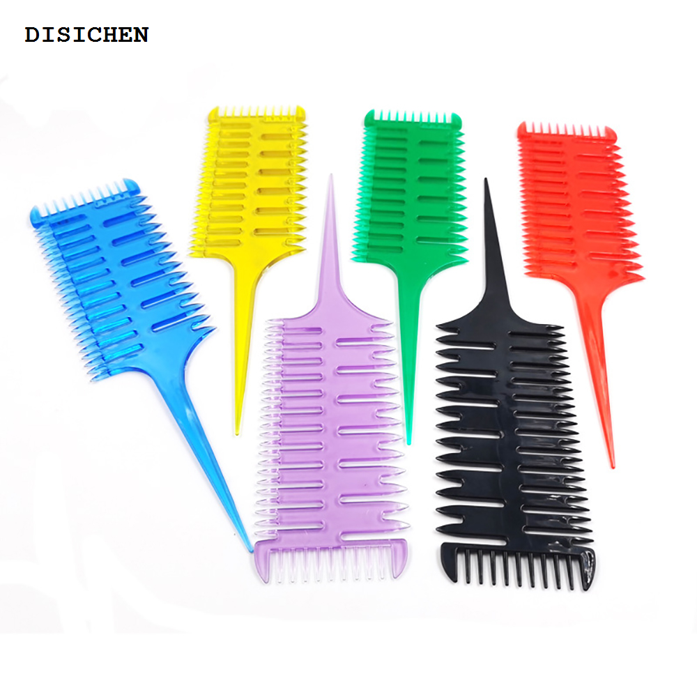 DISICHEN 1pc Professional Hair Dyeing Comb Weaving Hair Brush Sectioning Highlight Comb Barber Hairdressing Combs Salon Hair Styling Tool