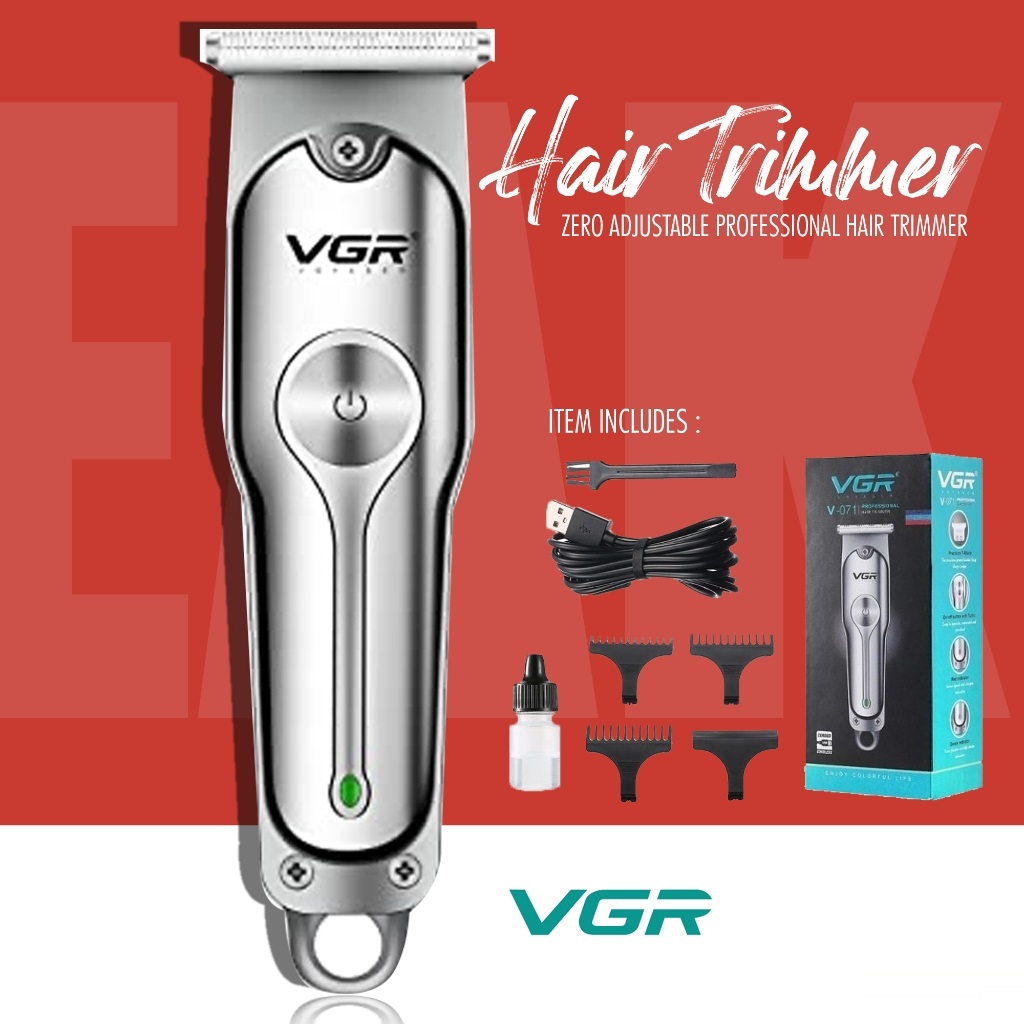 VGR V091 Trimmer Professional Rechargeable Electric Hair Trimmer With Metal Blade
